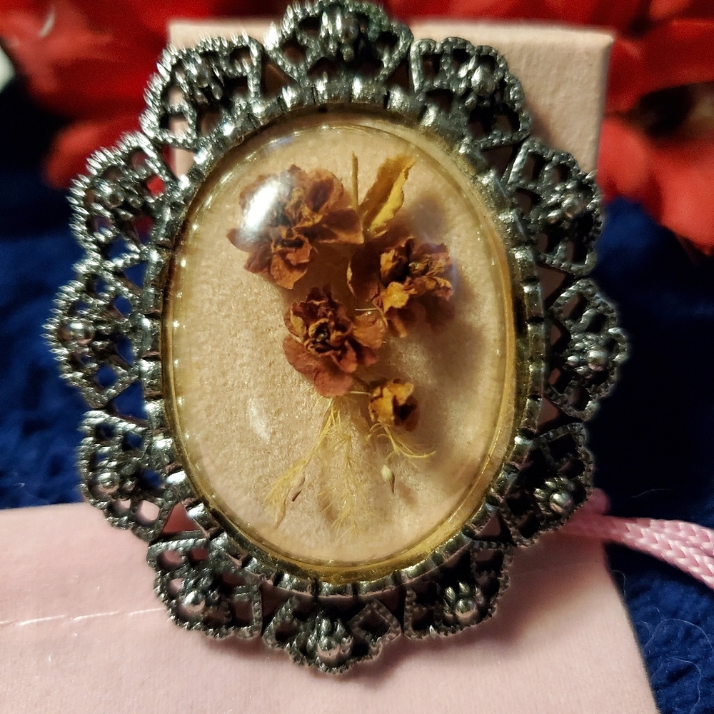 Antique floral brooch